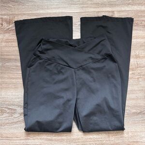 SHEIN Black Wide-Leg V-Waist Leggings